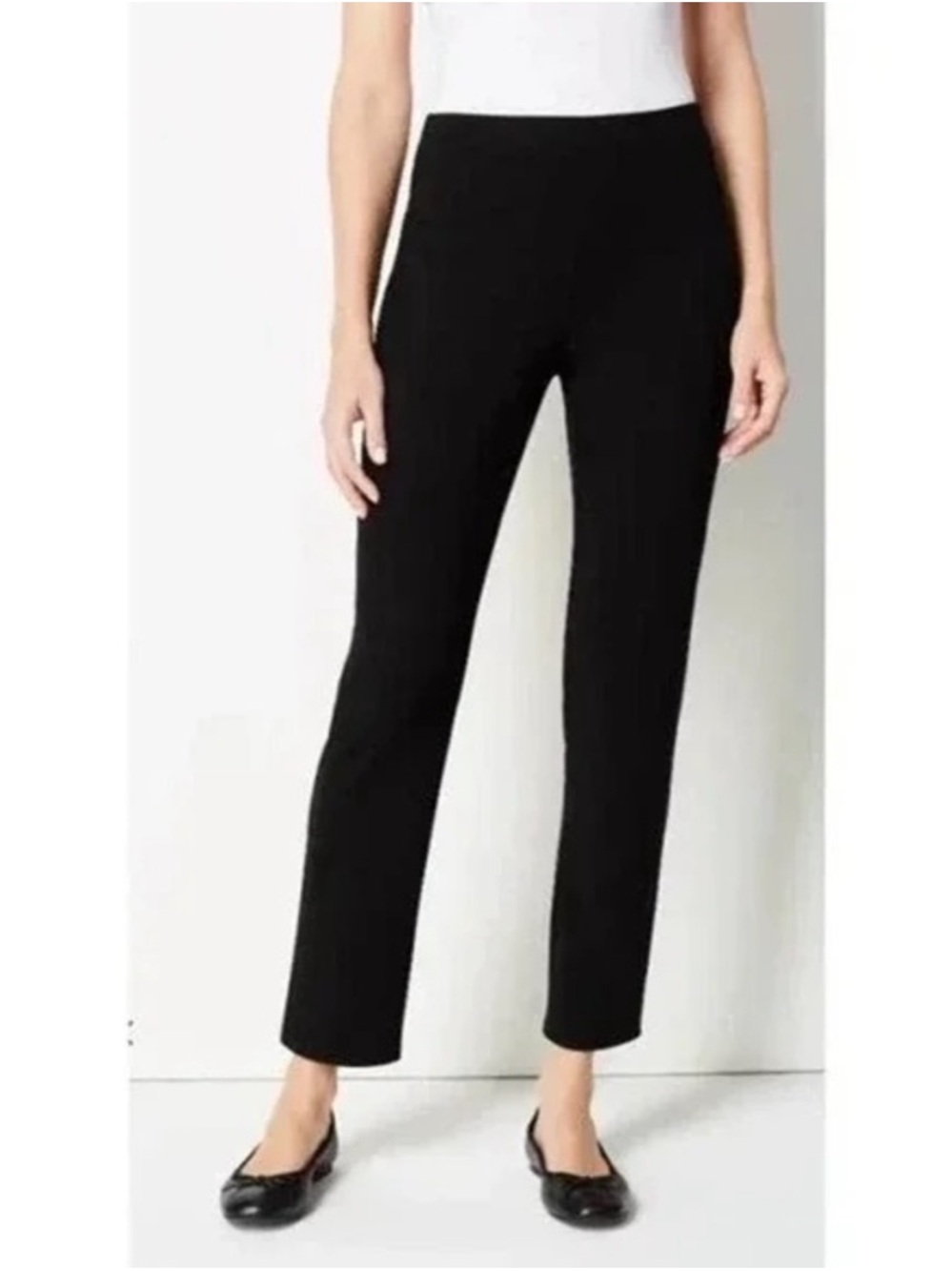 J. Jill Ponte Knit Slim Leg Pants | Black | Small *hemmed